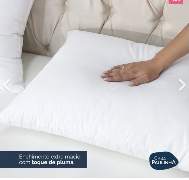 Kit 2 Travesseiros Toque de Pluma Suporte M茅dio Percal 180 Fios